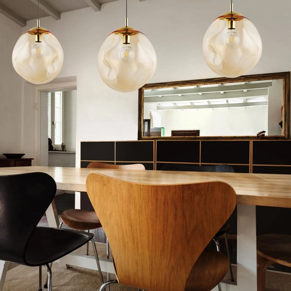 Modernistyczna lampa wisząca Sol 4261 TK Lighting szklana bursztynowa