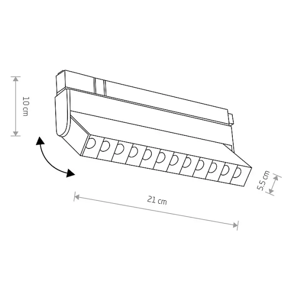 Szynoprzewodowa lampa 1-obwodowa 11635 LED 9W 4000K biała