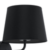 Kinkiet z włącznikiem Maja 1884 TK Lighting z abażurem nad łóżko czarny