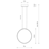 Lampa wisząca do salonu ring Circolo 10810 Nowodvorski LED 18W 3000K czarna