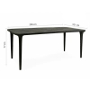 Stół jadalniany LAMINAR MM001501100338 czarny drewniany do jadalni 200x101cm