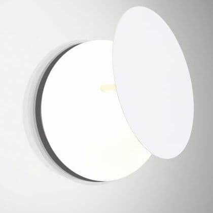Kinkiet natynkowy okrągły Talor 622101102 Elkim LED 6W 3000K do sypialni biały