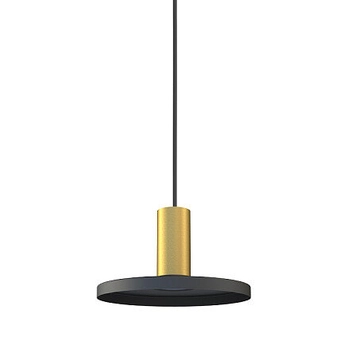 Nowoczesna lampa wisząca Hermanos 8100 czarny dysk do jadalni