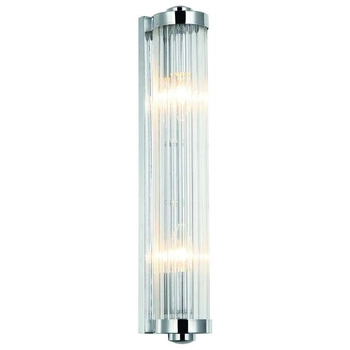 Kinkiet LAMPA ścienna Fiatto Parette Chromo Orlicki Design okrągła OPRAWA szklana tuba glamour przyścienna chrom