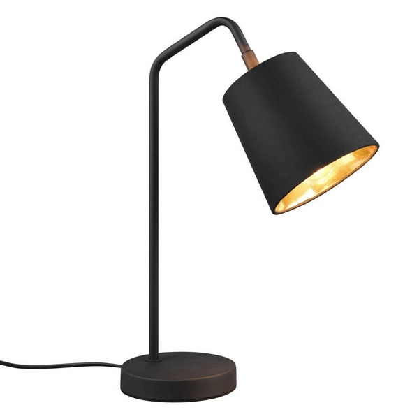 Abażurowa lampka nocna Buddy R51721032 do sypialni czarna