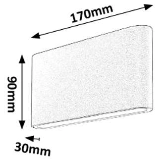 Elewacyjna LAMPA ścienna NESNA 7952 Rabalux prostokątna OPRAWA zewnętrzna LED 12W 3000K kinkiet IP54 grafitowa