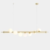 Wisząca lampa pokojowa Wave 1115T40 Aldex szklane kule mosiądz białe