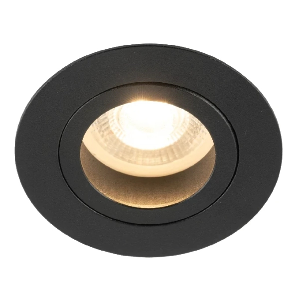 Oczko sufitowe lampa Aura 10571 okrągła regulowana czarny