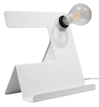 Industrialna LAMPKA biurkowa SL.0668 metalowa LAMPA stołowa stojąca loftowa biała