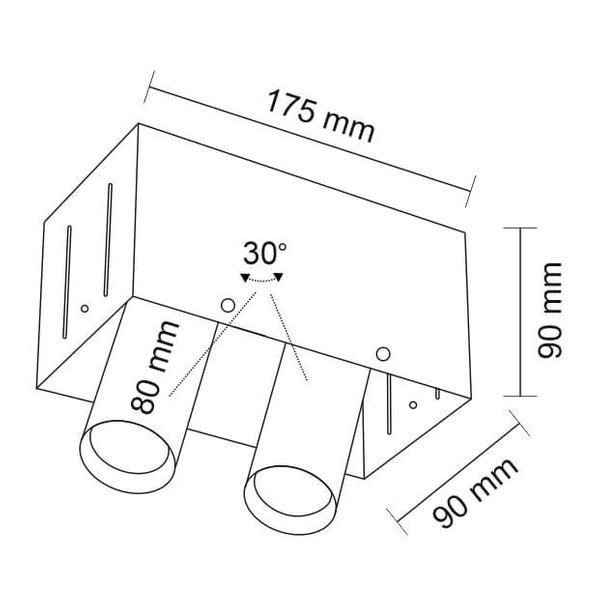 Industrialna LAMPA sufitowa YAMATO 7803 Shilo prostokątna OPRAWA metalowy WPUST tuby regulowane białe