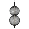 Ażurowa lampa wisząca Puma 32-35356 LED 10W 3000K kulista podwójna czarna