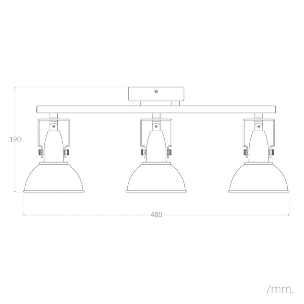 Sufitowa lampa z regulacją Retro ABR-RRO-C-3XE14 Abruzzo czarny złoty