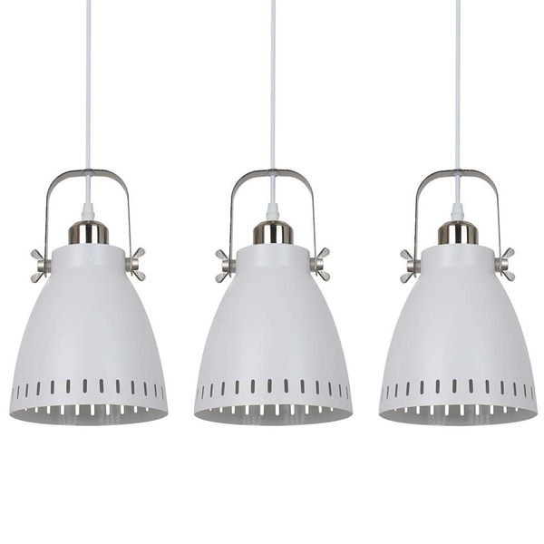 LAMPA wisząca FRANKLIN MD-HN8026S-3-WH+S.NICK Italux metalowa LISTWA industrialna OPRAWA zwis loft biały