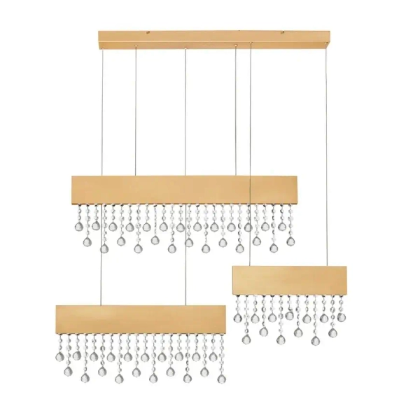 Lampa wisząca glamour OLEVIRA LE45146 LED 84W 3500K crystals złota