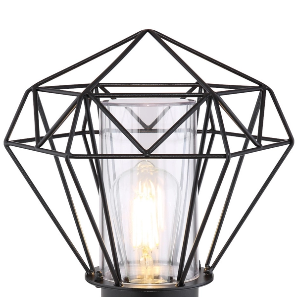 Zewnętrzna LAMPA sufitowa HORACE 31358 Globo druciana OPRAWA metalowa industrialna outdoor IP44 czarna