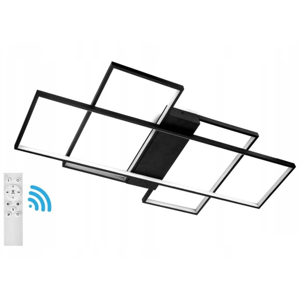 Lampa sufitowa ze zmienną barwą 544 Domeno LED 123W CCT z pilotem czarna