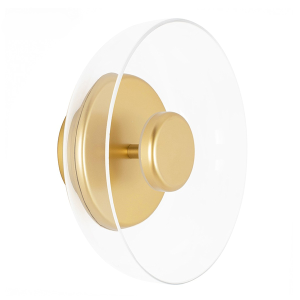 Szklany kinkiet Eden Wall lampa ścienna LED 6,4W 3000K złota
