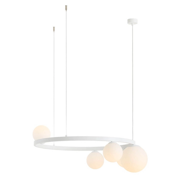 Okrągła lampa zwisająca Garda 1099F_R Aldex molekuły biała