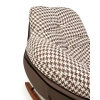 Nowoczesny bujany fotel w pepitke Fatty KH1501100351 beżowy