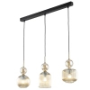 Szklana wisząca lampa Sophia Cognac 11042 ryflowana bursztynowa beżowy