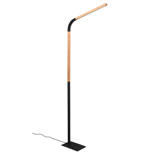 Gabinetowa lampa łukowa Norris 445210132 LED 14W 3000K czarna drewniana
