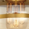 Retro lampa sufitowa Nottingham QN-NOTTINGHAM-F-L-AB szklana mosiądz