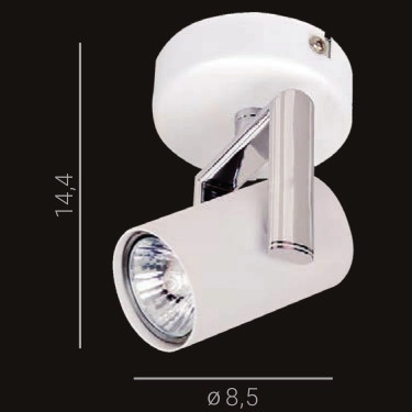 Reflektorek LAMPA sufitowa BLAND FH31711B-WCH Italux metalowa OPRAWA tuba ścienna KINKIET biały