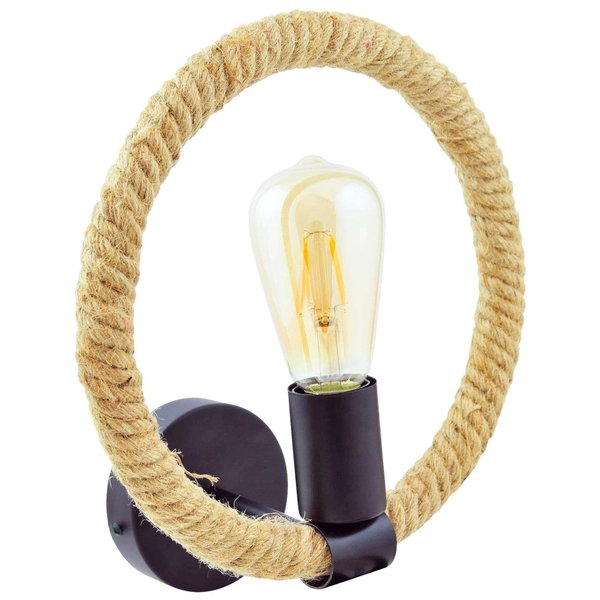 Kinkiet LAMPA ścienna ROPE ARTHUR 311450 Il mio marynistyczna OPRAWA okrągła pierścień ring lina beżowa