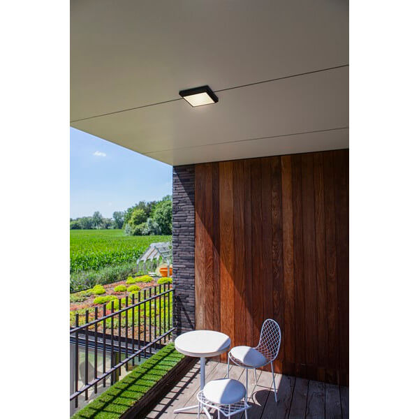 Kwadratowy kinkiet ścienny HELENA 5102101118 LED 21,5W 4000K IP54 szary