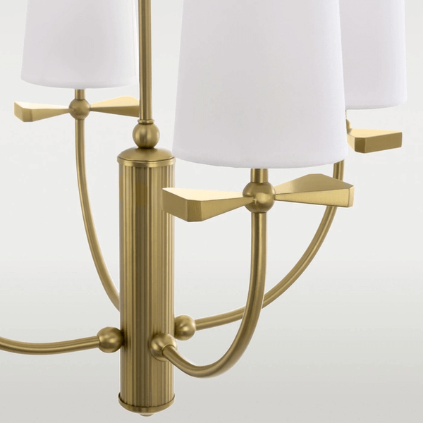 Żyrandol glamour Bow P04190BR Cosmolight klosze mosiądz