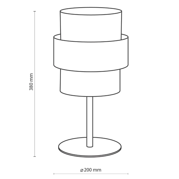 Lampka nocna glamour Calisto 4705 TK Lighting z tkaniny czarna złota