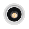 Zestaw biały wpust Galexo H0106 + RH0106/H0107 BLACK Maxlight LED 7W 3000K pierścień czarny