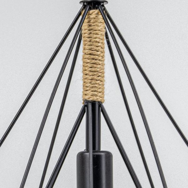 Druciana LAMPA wisząca 8802/1 ZWIS - 06 Elem metalowa OPRAWA industrialny ZWIS loftowy czarny