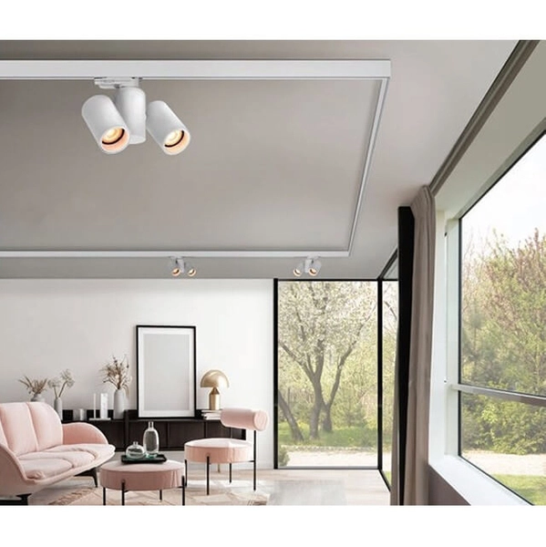 Ruchoma lampa Megara AZ4442 do 3-fazowego szynoprzewodu biała