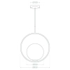 Wisząca lampa Milano ABR-KGR-E27 Abruzzo szklana kula złoty biały