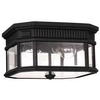 Zewnętrzna LAMPA sufitowa FE-COTSLN-F-BK Elstead FEISS szklana OPRAWA vintage outdoor ogrodowa IP44 czarna przezroczysta