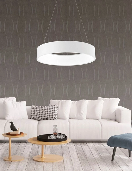Skandynawska lampa wisząca Tome Smart circle LED 42W 3000K biała