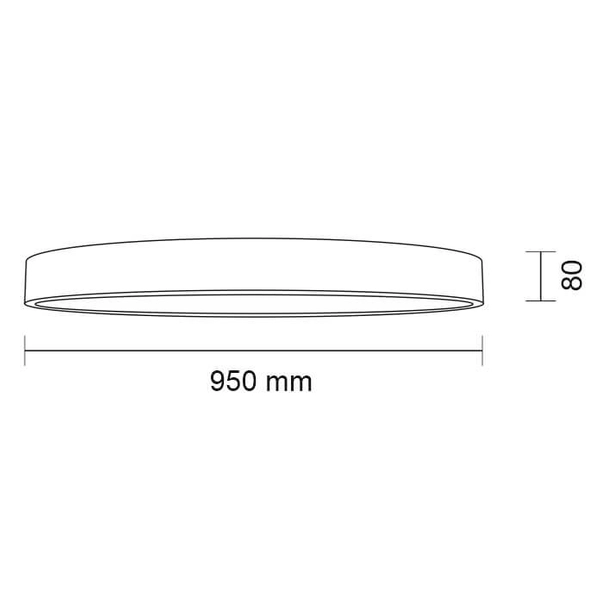 Plafon Nungo 6006 Shilo LED 55W 4000K okrągły do kuchni metalowy czarny