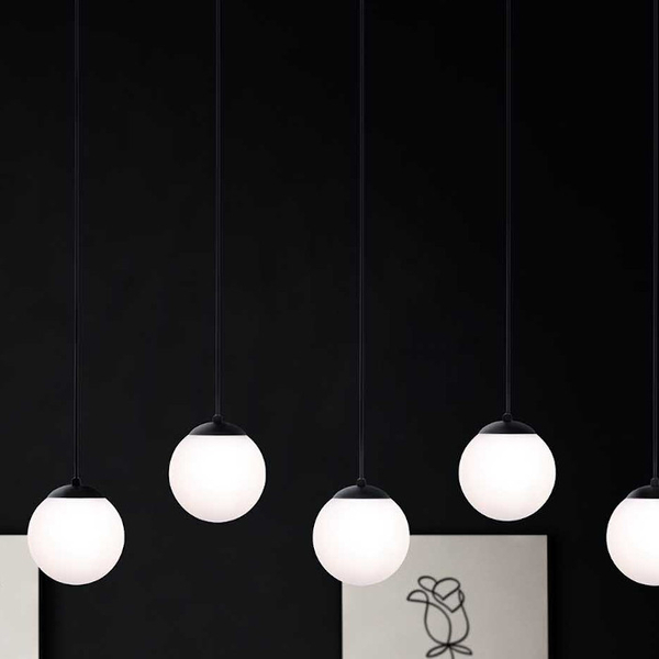 Kule wiszące na listwie CAMINA K-4747 nowoczesna lampa czarna