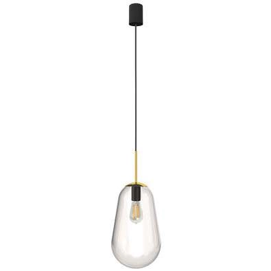 LAMPA wisząca PEAR 8672 Nowodvorski skandynawska OPRAWA szklany ZWIS loftowy przezroczysty czarny złoty