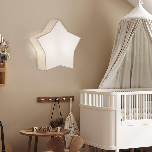 Lampa nasufitowa Star 5958 gwiazda do sypialni beżowa biała