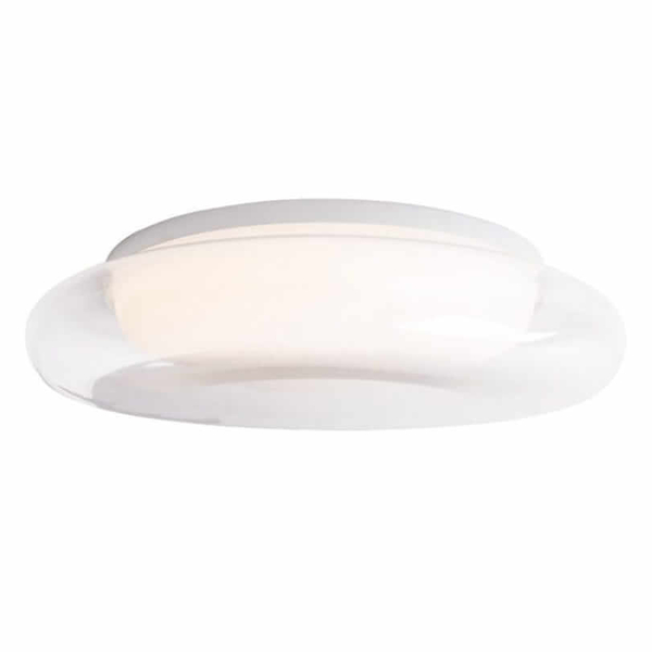 Okrągła lampa sufitowa Duo C0233 LED 10W 3000K round szklana biała