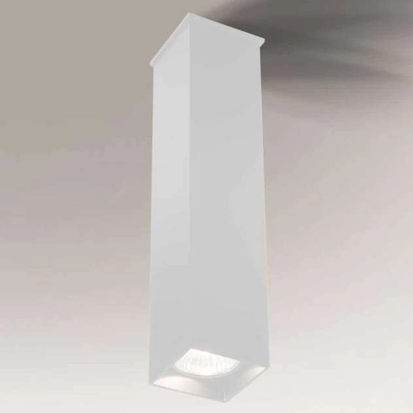 Sufitowa LAMPA prostokątna TODA 7002 Shilo natynkowa OPRAWA tuba nowoczesna biała