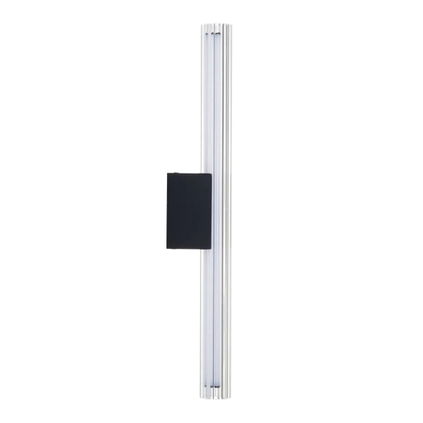 Kinkiet ścienny czarny transparentny VERTI LED 7W 3000K podłużny ST-HC-D14-H400