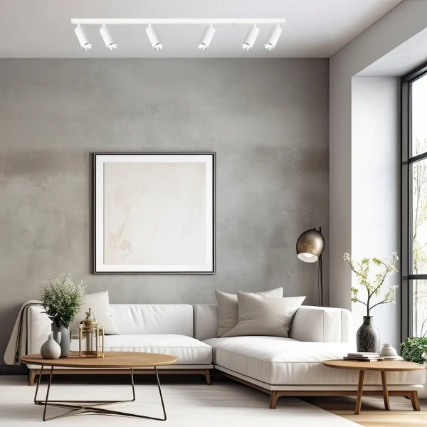 Sufitowa podłużna lampa do salonu Mica Spot ML2103 biały