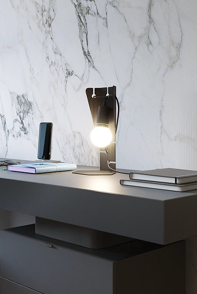 Sypialniana lampa nocna SL.0880 stojąca nowoczesna czarna