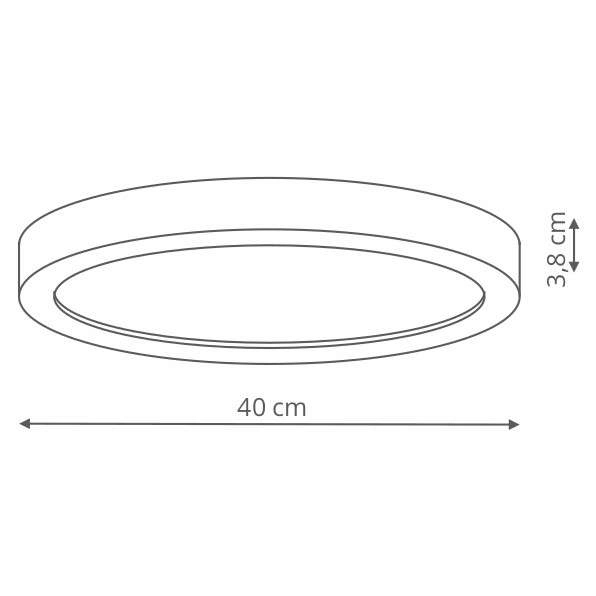 Oczko LAMPA sufitowa LORIA 1 LP-2526/1C-40 WH Light Prestige okrągła OPRAWA LED 32W 3000K plafon biały