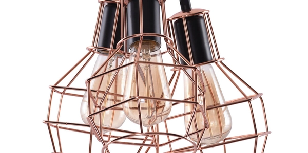 Salonowa lampa wisząca Carron AZ1660 Azzardo kaskada druciaki miedź