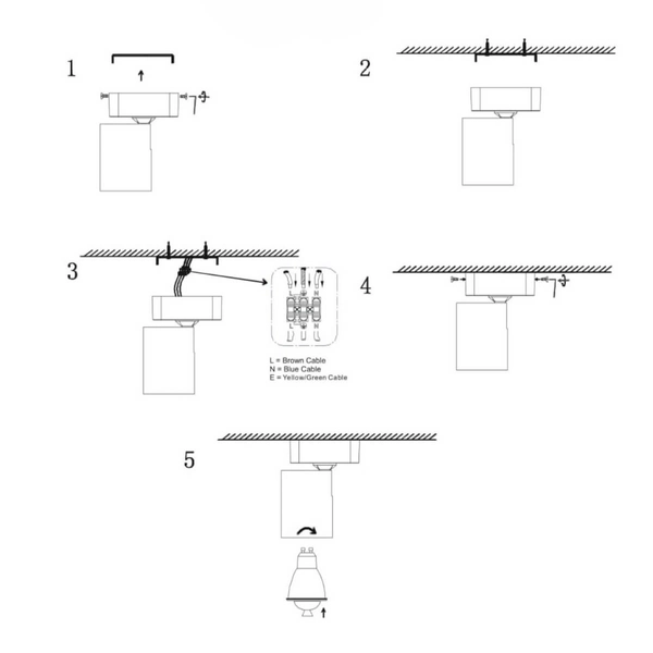 Regulowana LAMPA sufitowa SNOW LP-731/1W BK Light Prestige metalowa OPRAWA spot reflektorek tuba czarna