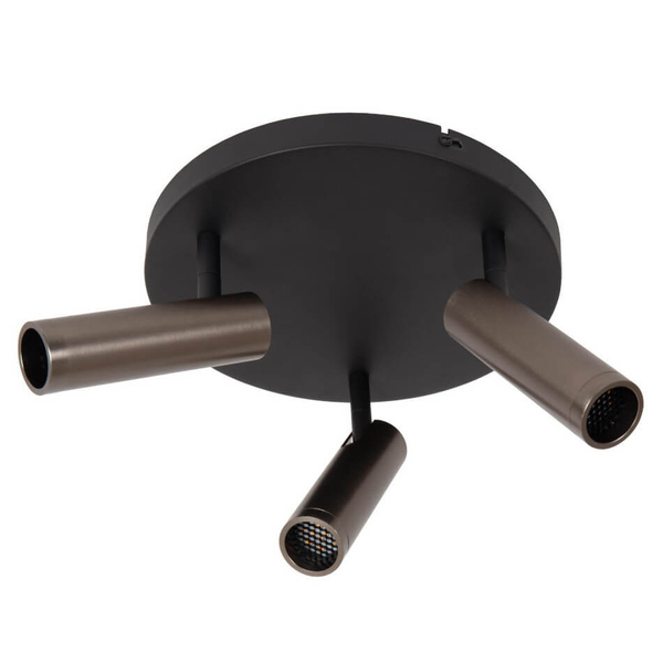 Potrójna lampa sufitowa GRADO 22974/13/15 tuba metalowa szara